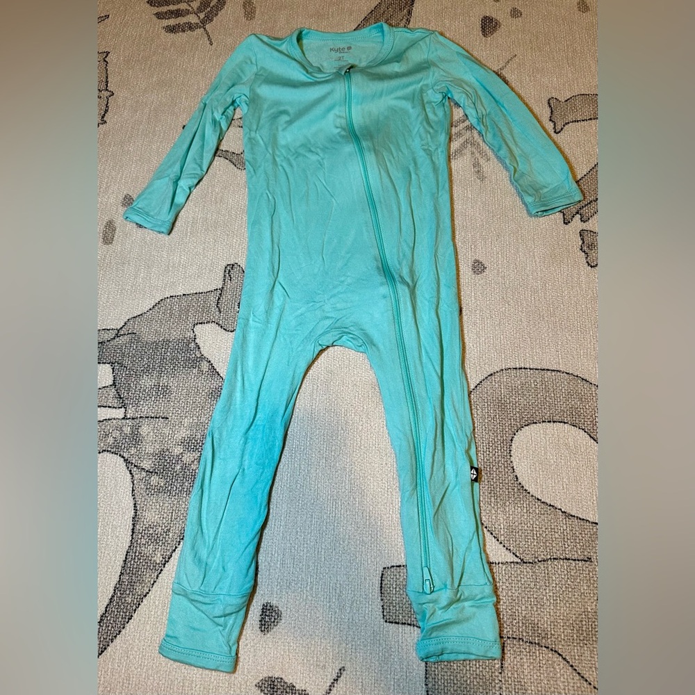 Kyte BABY Zippered Romper in Robin